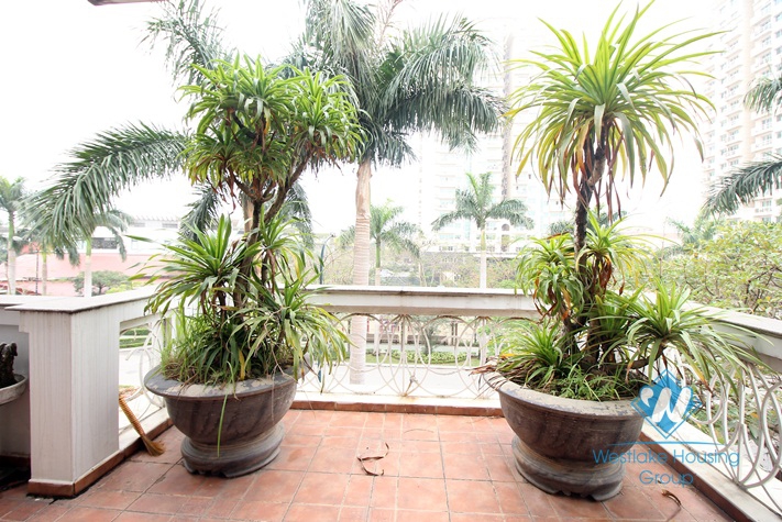 House with large garden for rent in Ciputra C area, Tay Ho, Hanoi